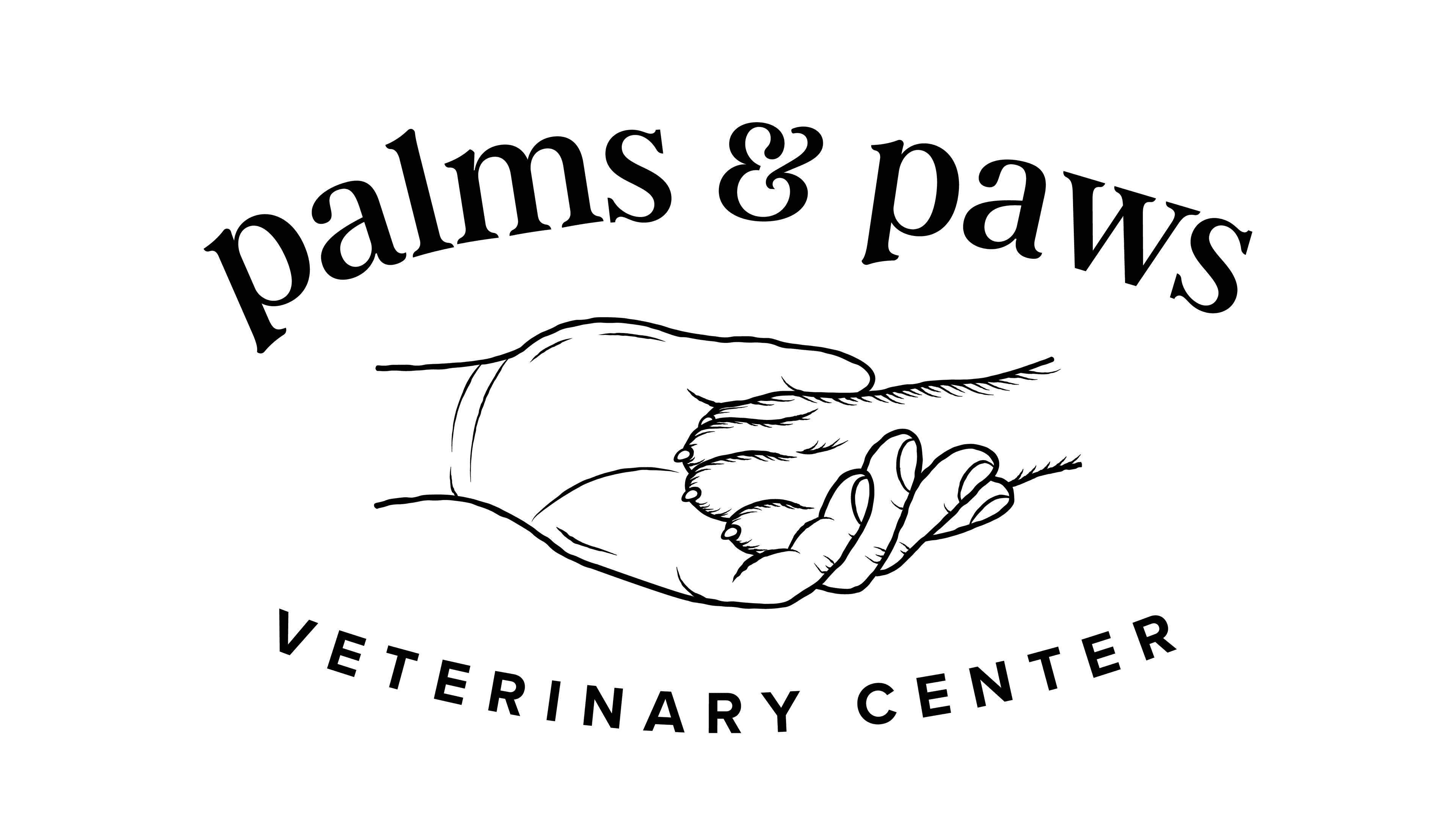 Palms and Paws Logo Veterinary Center logo - Empowering People, Advancing Pets